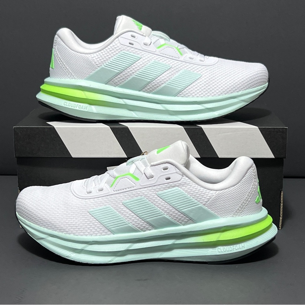 Adidas Galaxy 7 Women's Running Shoes White Mint Lime Athletic Sneakers